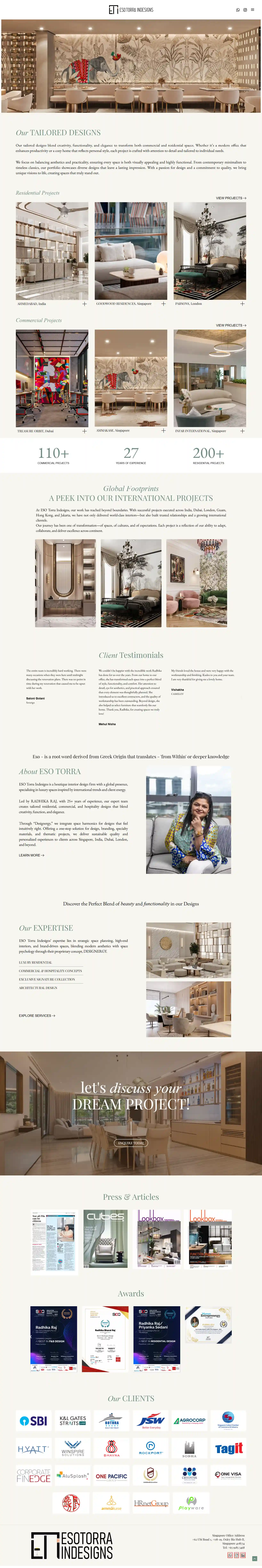 Neil DC | Web Specialist 360 provides web development service for At ESO Torra Indesigns, our work has reached beyond boundaries. With successful projects executed across India, Dubai, London, Guam, Hong Kong, and Jakarta, we have not only delivered world-class interiors—but also built trusted relationships and a growing international clientele.