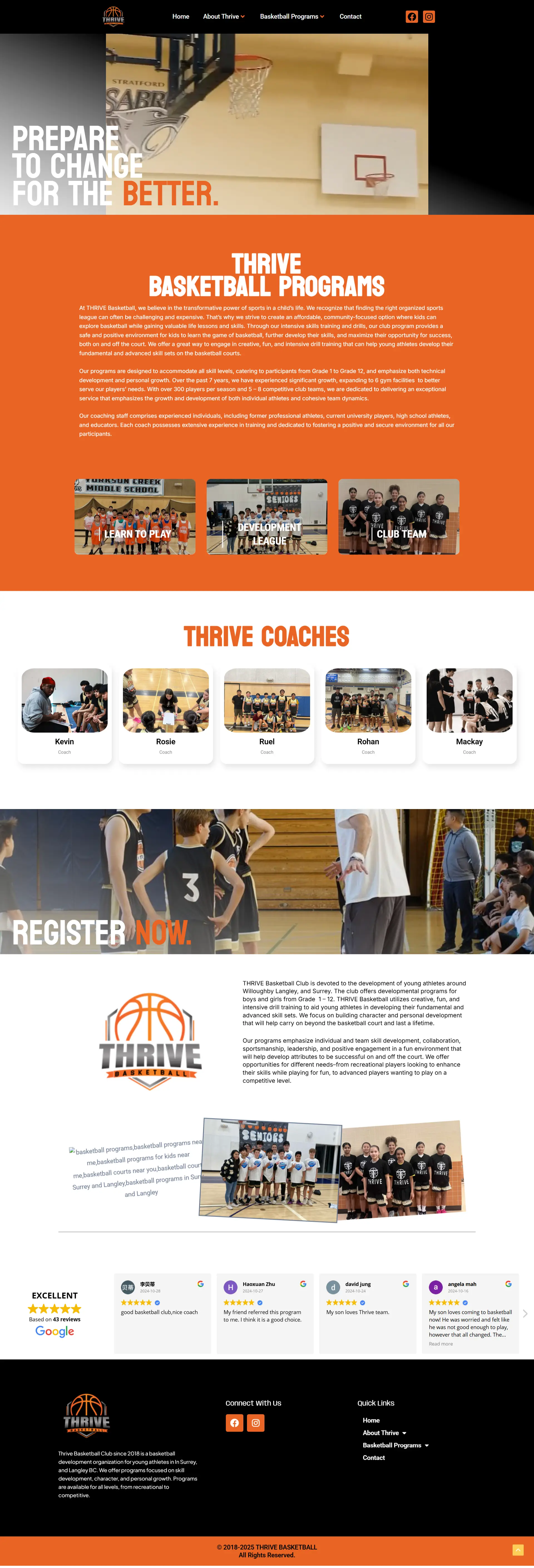 Neil DC | Web Specialist 360 providing web development service for THRIVE Basketball is a community-based organization where we understand the importance of sports and the role they can play in a child’s life.
