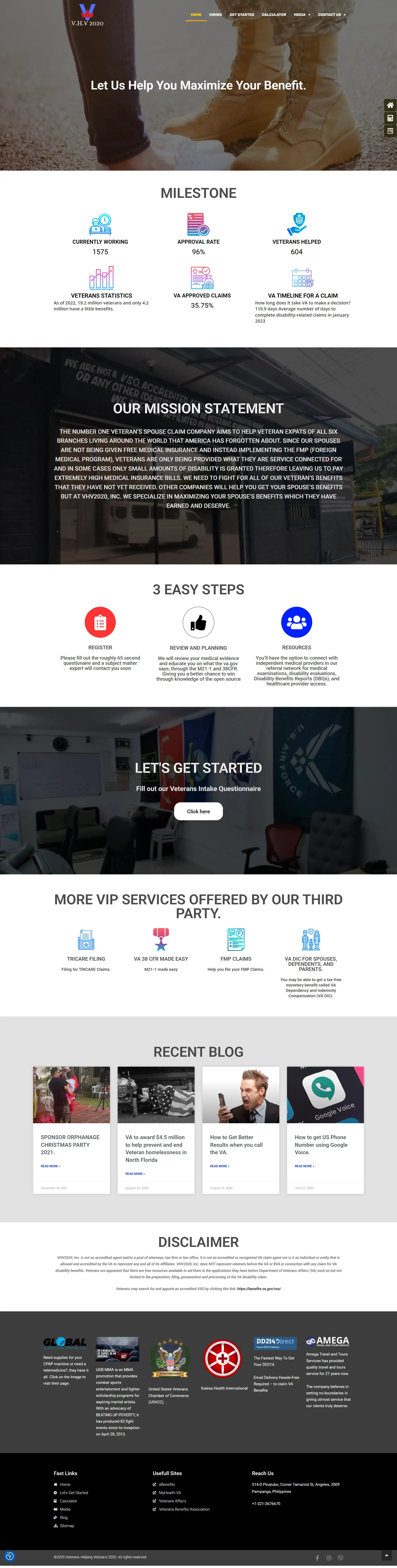 Neil DC | Web Specialist 360 providing web development service for THE NUMBER ONE VETERAN’S SPOUSE CLAIM COMPANY AIMS TO HELP VETERAN EXPATS OF ALL SIX BRANCHES LIVING AROUND THE WORLD THAT AMERICA HAS FORGOTTEN ABOUT.